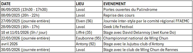 Planning 2025 - 2026